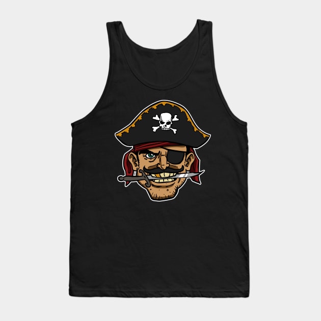 cool pirates black Tank Top by wtama